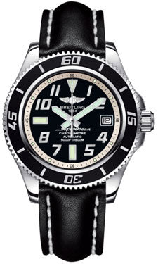 Breitling A1736402/BA29 Leather Black Tang Watch