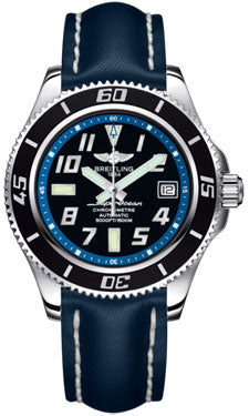 Breitling A1736402/BA30 Leather Blue Tang Watch