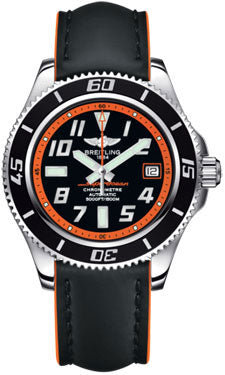 Breitling Superocean 42 A1736402/BA32 Black Orange Tang Mens Watch