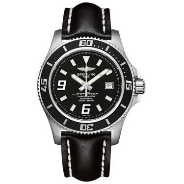 Breitling Superocean 44 Leather Strap A1739102/BA77-leather-black-deployant