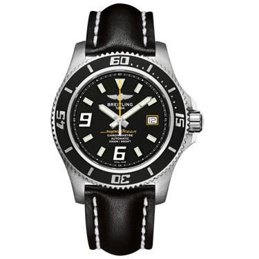 Breitling Superocean 44 Leather Strap A1739102/BA78-leather-black-deployant