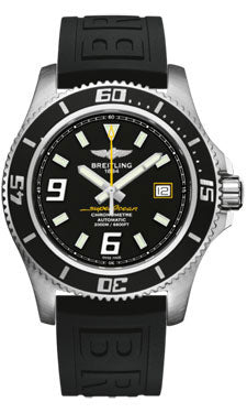 Breitling Superocean 44 Satin Steel A1739102/BA78 Diver Pro-iii Black Tang Mens Watch