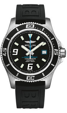 Breitling Superocean 44 Satin Steel A1739102/BA79 Diver Pro-iii Black Tang Mens Watch