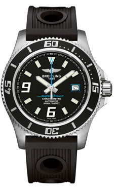 Breitling Superocean 44 Satin Steel A1739102/BA79 Ocean Racer Black Mens Watch