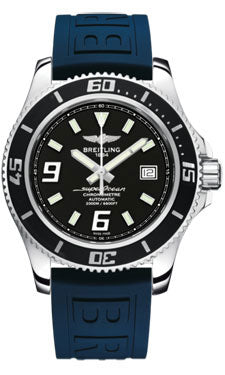 Breitling Superocean 44 Polished Steel A17391A8/BA77 diver Pro Blue Tang Mens Watch