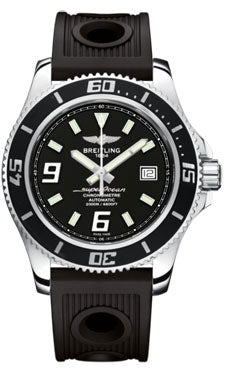 Breitling Superocean 44 Polished Steel A17391A8/BA77 Ocean Racer Black-Folding Mens Watch