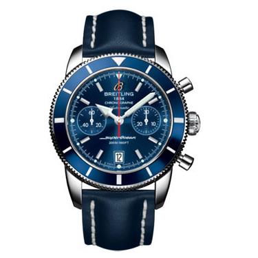 Breitling Superocean Heritage Chronographe 44 Leather Strap A2337016/C856-leather-blue-tang