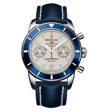 Breitling Superocean Heritage Chronographe 44 Leather Strap A2337016/G753-leather-blue-deployant