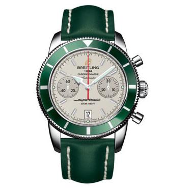 Breitling Superocean Heritage Chronographe 44 Leather Strap A2337036/G753-leather-green-tang