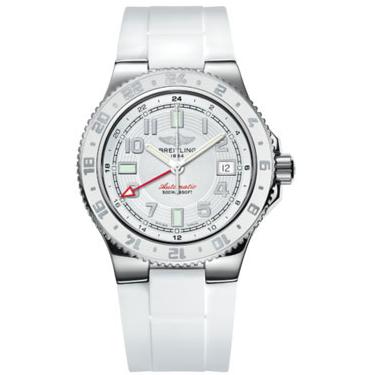 Breitling Superocean GMT Stainless Steel and White Rubber A32380A9/A737-gmt-rubber-white-folding