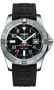 Breitling Avanger II GMT A3239011/BC34 Black Diver-Pro-iii Deployant Mens Watch