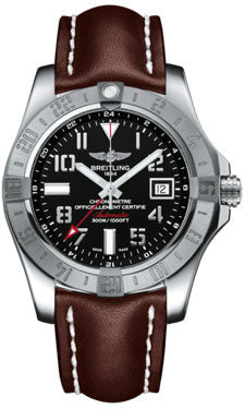 Breitling Avenger II GMT A3239011/BC34 Brown Leather Tang Mens Watch