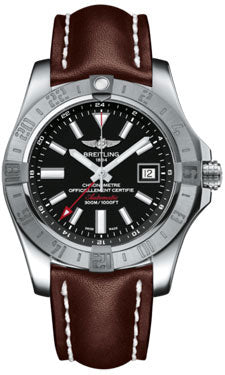 Breitling Avenger II GMT A3239011/BC35 Brown Leather Tang Mens Watch