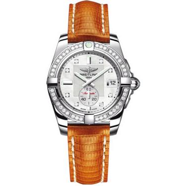 Breitling Galactic 36 Automantic Stainless Steel With Diamonds A3733053/A717-lizard-orange-tang