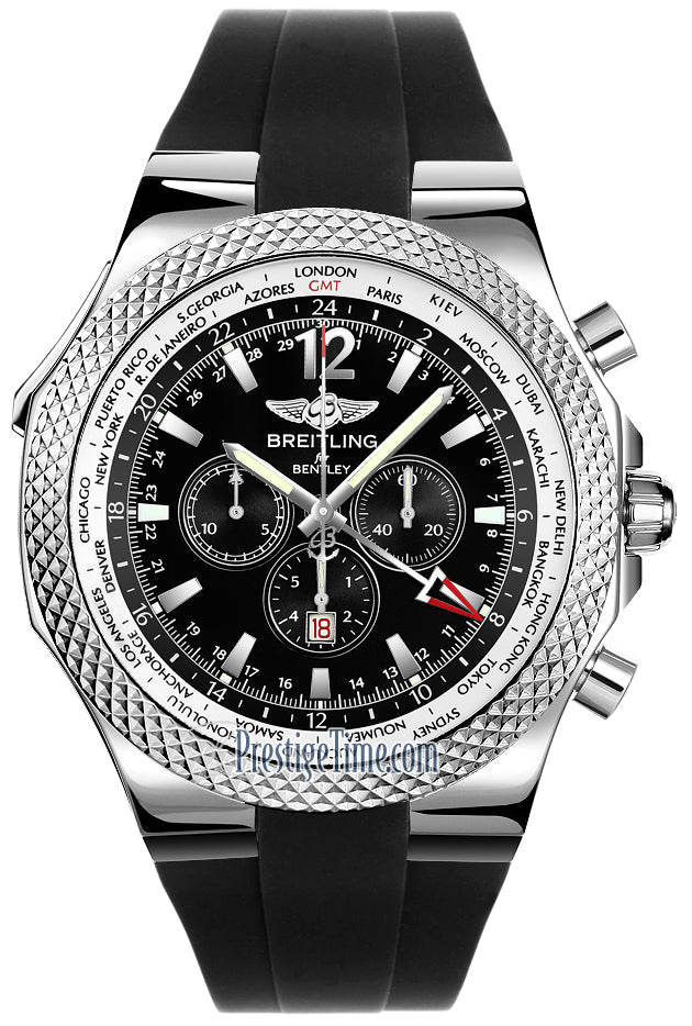 Breitling Bentley Motors Bentley GMT A4736212/B919-rubber-black-deployant