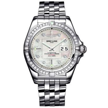 Breitling Galactic 41 Stainless Steel - Diamond Bezel A49350LA/A702-pilot-steel