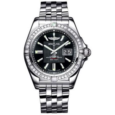 Breitling Galactic 41 Stainless Steel - Diamond Bezel A49350LA/BA07-pilot-steel