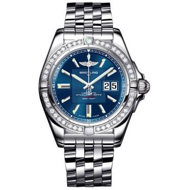 Breitling Galactic 41 Stainless Steel - Diamond Bezel A49350LA/C806-pilot-steel