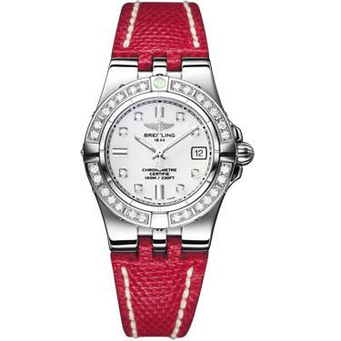 Breitling Galactic 30 Stainless Steel A71340LA/A713-lizard-red-deployant