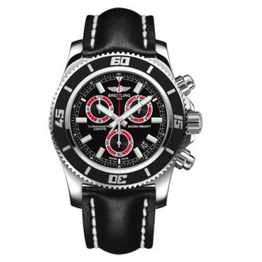 Breitling Superocean Chronograph M2000 Leather Strap A73310A8/BB72-leather-black-tang