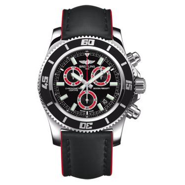 Breitling Superocean Chronograph M2000 Superocean Leather Strap A73310A8/BB72-superocean-leather-black-and-red-tang