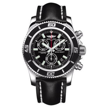 Breitling Superocean Chronograph M2000 Leather Strap A73310A8/BB73-leather-black-tang