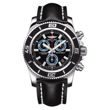 Breitling Superocean Chronograph M2000 Leather Strap A73310A8/BB74-leather-black-tang