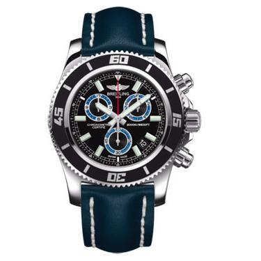 Breitling Superocean Chronograph M2000 Leather Strap A73310A8/BB74-leather-blue-tang