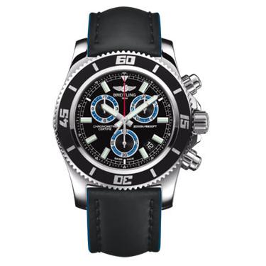 Breitling Superocean Chronograph M2000 Superocean Leather Strap A73310A8/BB74-superocean-leather-black-and-blue-tang