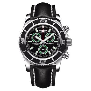 Breitling Superocean Chronograph M2000 Leather Strap A73310A8/BB75-leather-black-tang