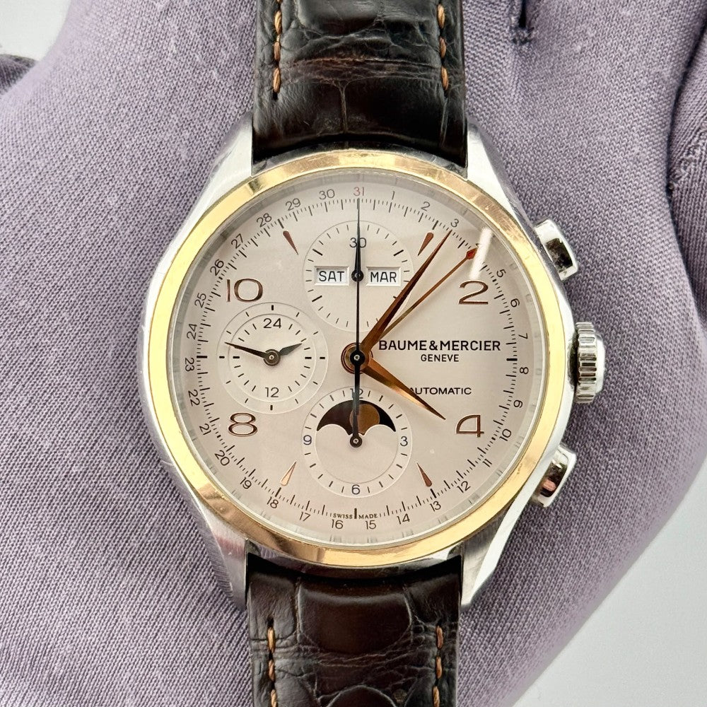 Pre-Owned Baume And Mercier Clifton Chronograph Moon Phase M0A10280