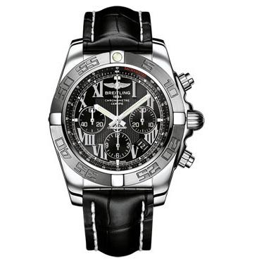 Breitling Chronomat B01 Stainless Steel Satin Bezel AB011011/B956-croco-black-tang