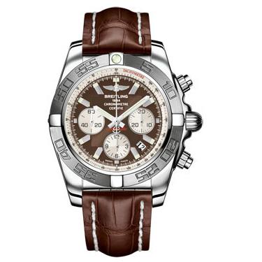 Breitling Chronomat B01 Stainless Steel Satin Bezel AB011011/Q575-croco-brown-tang