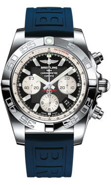 Breitling Chronomat 44 Steel Polished Bezel - Diver Pro III Strap - Deployant AB011012/B967-diver-pro-iii-blue-deployant Men's Watch