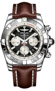 Breitling Chronomat 44 Steel Polished Bezel - Leather Strap - Deployant AB011012/B967-leather-brown-deployant Men's Watch