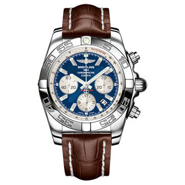 Breitling Chronomat B01 Stainless Steel Polished Bezel AB011012/C788-croco-brown-deployant