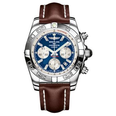 Breitling Chronomat B01 Stainless Steel Polished Bezel AB011012/C788-leather-brown-deployant