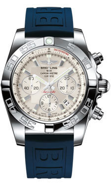 Breitling Chronomat 44 Steel Polished Bezel - Diver Pro III Strap - Deployant AB011012/G684-diver-pro-iii-blue-deployant Men's Watch