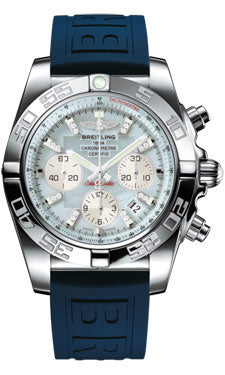 Breitling Chronomat 44 Steel Polished Bezel - Diver Pro III Strap - Deployant AB011012/G686-diver-pro-iii-blue-deployant Men's Watch