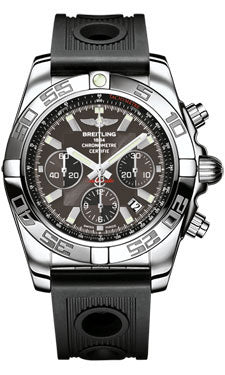 Breitling Chronomat 44 Steel Polished Bezel - Ocean Racer Strap - Deployant AB011012/M524-ocean-racer-black-deployant Men's Watch