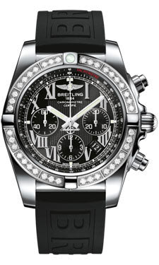 Breitling Chronomat 44 Steel 40 Dia Bezel - Diver Pro III Strap - Deployant AB011053/B956-diver-pro-iii-black-deployant Men's Watch