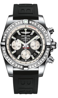 Breitling Chronomat 44 Steel 40 Dia Bezel - Diver Pro III Strap - Deployant AB011053/B967-diver-pro-iii-black-deployant Men's Watch