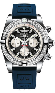 Breitling Chronomat 44 Steel 40 Dia Bezel - Diver Pro III Strap - Deployant AB011053/B967-diver-pro-iii-blue-deployant Men's Watch