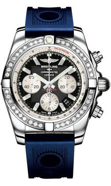 Breitling Chronomat 44 Steel 40 Dia Bezel - Ocean Racer Strap - Deployant AB011053/B967-ocean-racer-blue-deployant Men's Watch