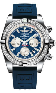 Breitling Chronomat 44 Steel 40 Dia Bezel - Diver Pro III Strap - Deployant AB011053/C788-diver-pro-iii-blue-deployant Men's Watch