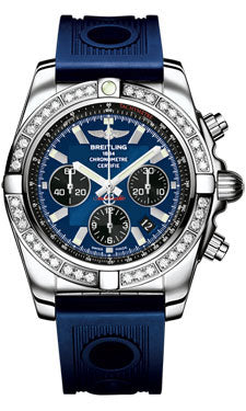 Breitling Chronomat 44 Steel 40 Dia Bezel - Ocean Racer Strap - Deployant AB011053/C789-ocean-racer-blue-deployant Men's Watch