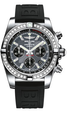 Breitling Chronomat 44 Steel 40 Dia Bezel - Diver Pro III Strap - Deployant AB011053/F546-diver-pro-iii-black-deployant Men's Watch