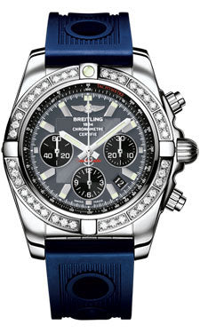 Breitling Chronomat 44 Steel 40 Dia Bezel - Ocean Racer Strap - Deployant AB011053/F546-ocean-racer-blue-deployant Men's Watch