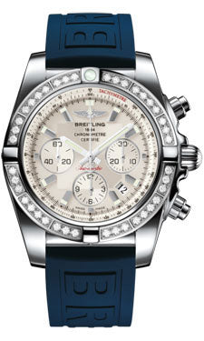 Breitling Chronomat 44 Steel 40 Dia Bezel - Diver Pro III Strap - Deployant AB011053/G684-diver-pro-iii-blue-deployant Men's Watch