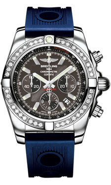 Breitling Chronomat 44 Steel 40 Dia Bezel - Ocean Racer Strap - Deployant AB011053/M524-ocean-racer-blue-deployant Men's Watch